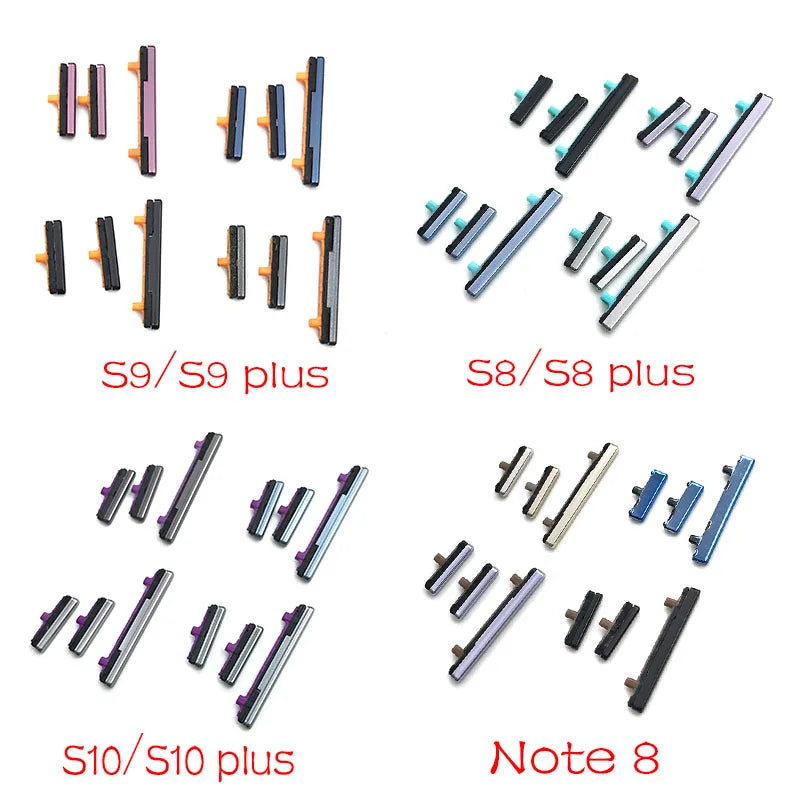 10Pcs/Lot, New Power Button + Volume Side Button For Samsung S8 S9 S10 S20 S21 S22 S23 S24 Plus Ultra Fe Replacement Parts Samsung phone repair parts