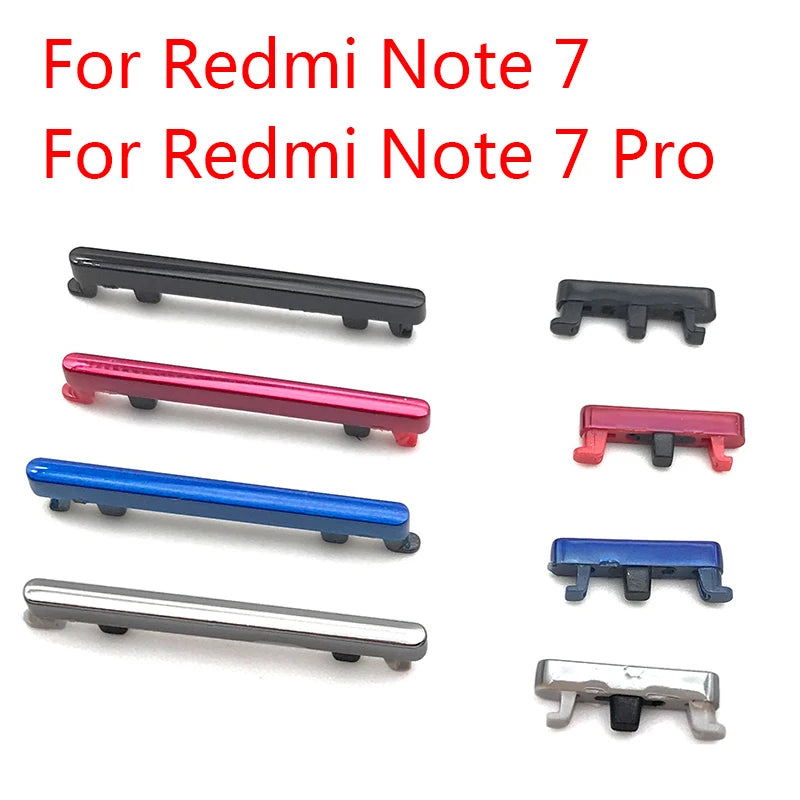 For Xiaomi Redmi Note 7 Pro SIde Volume Button + Power ON / OFF Buttton Key Set For Redmi Note 8 9 9S Pro Replacement Parts Xiaomi  Xiao mi phone repair parts