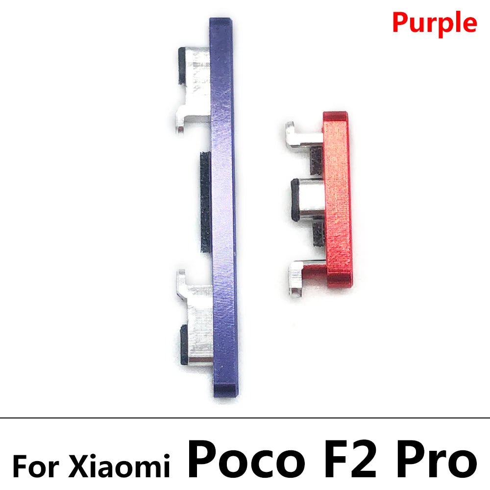 10Pcs/Lot, Side Keys Power and Volume Buttons For Xiaomi Poco F1 F2 Pro F3 F4 5G Replacement Parts  Xiaomi  Xiao mi phone repair parts