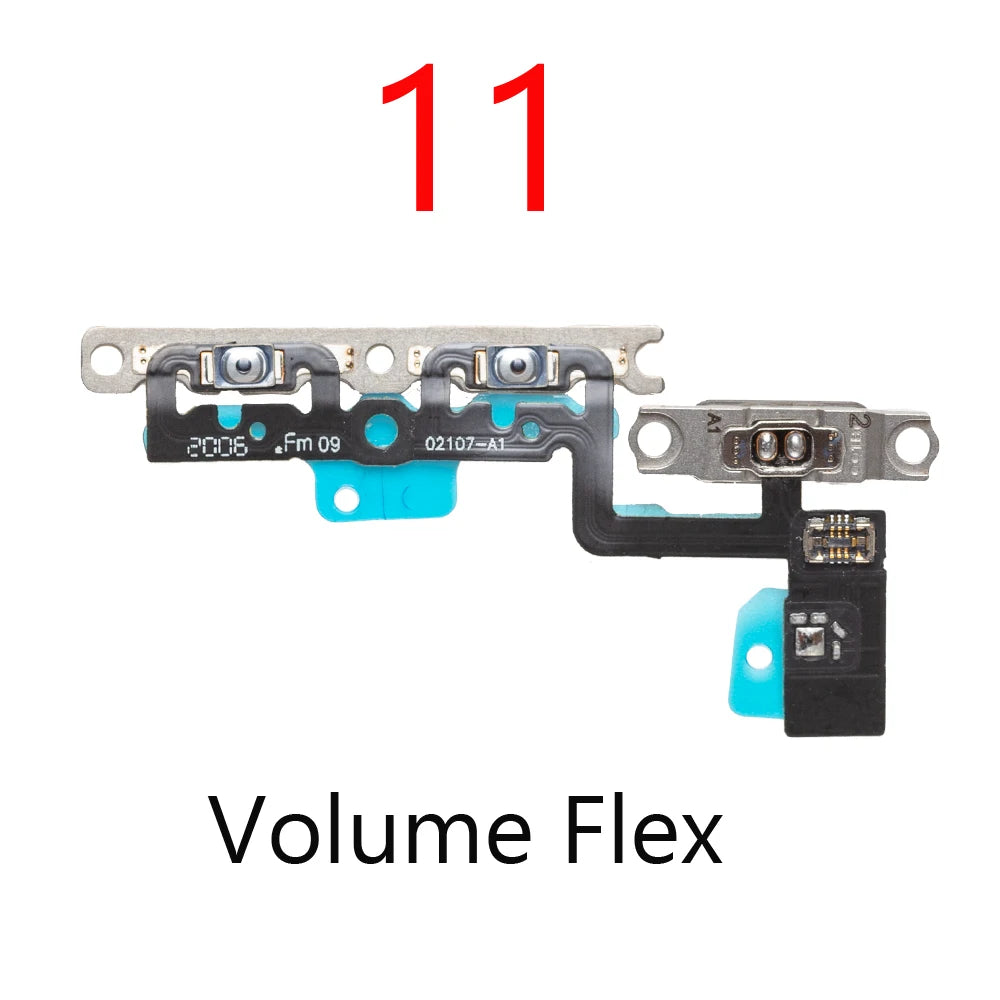 Power & Volume Buttons Key Switch Flex Cable With Metal Material For Iphone 11 12 Pro Max 12 mini X XS Max Replacement Parts iPhone phone repair parts