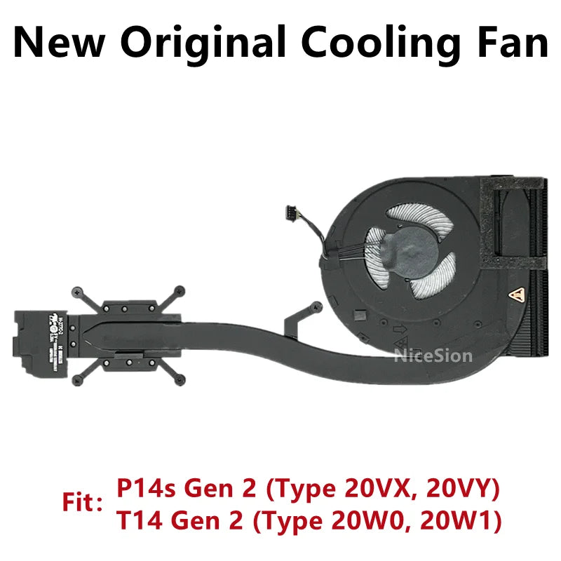 New Original For Laptop Lenovo Thinkpad T14 Gen2 P14s Gen2 Cooling Fan Heatsink Radiator UMA 5H41B77165 5H41B77164 5H41B77166 Lenovo laptop repair parts