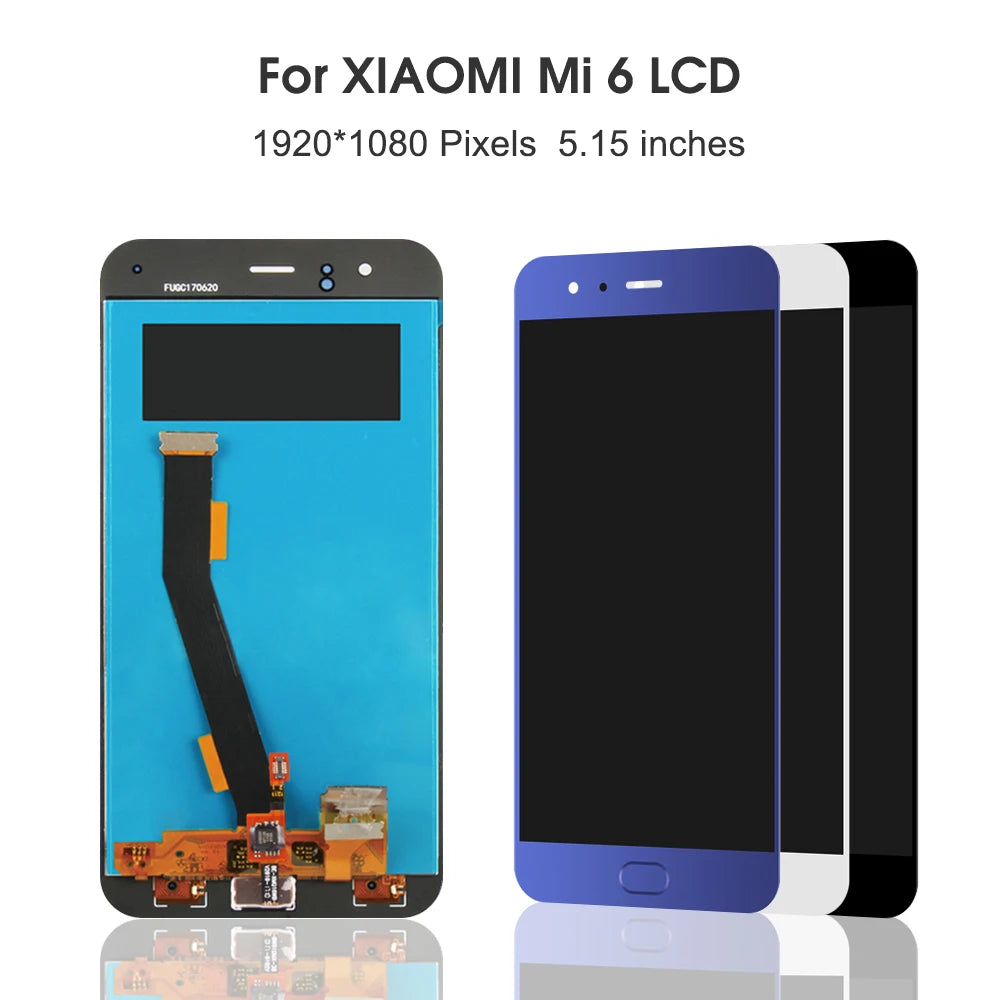 Mi 6 Display Screen with Frame, for Xiaomi Mi 6 MCE16 Lcd Display Digital Touch Screen with Frame for Xiaomi Mi6 Replacement Xiaomi phone repair parts