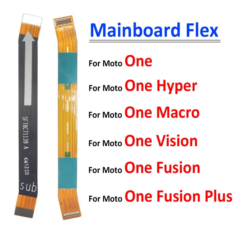 New Motherboard FPC Main Board Mainboard Connector Flex Cable For Motorola Moto One Fusion Plus Hyper Macro Vision Motorola phone repair parts