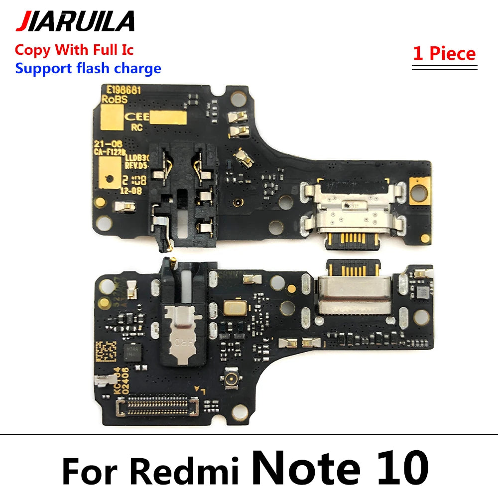 10Pcs USB Charge Port Dock Connector Charging Board Flex Cable For Xiaomi Poco X3 Pro M3 Redmi Note 7 8 8T 9S 9 10 10s Pro 9C 9A  Xiaomi  Xiao mi phone repair parts