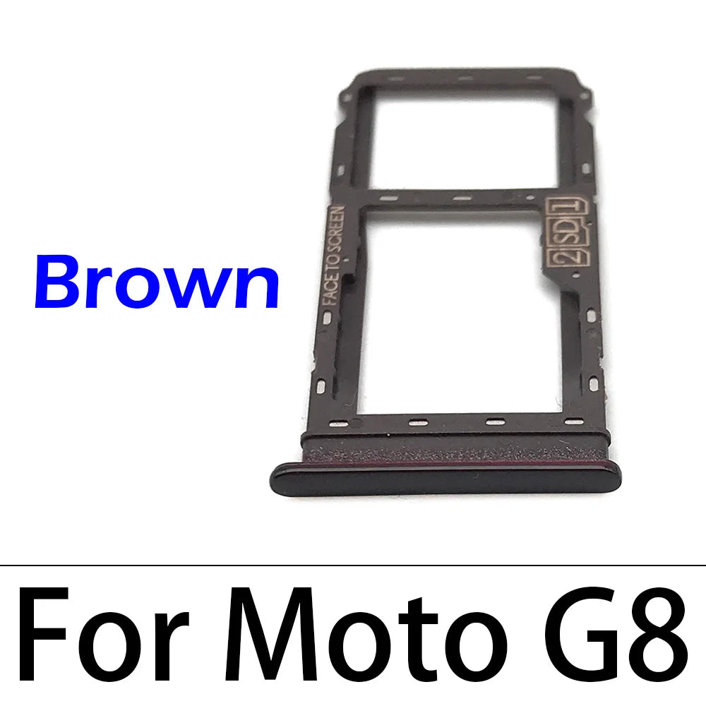 New SiM Tray For Motorola Moto G7 G8 G9 Play Plus Power Lite SIM Card Slot SD Card Tray Holder Adapter Motorola phone repair parts