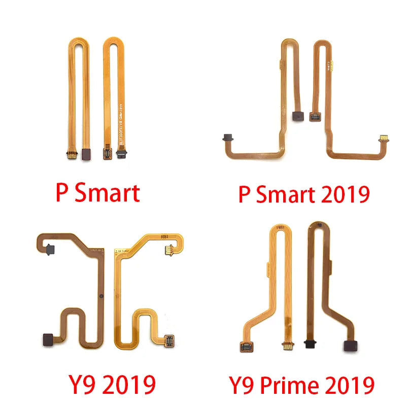 10Pcs,New Home Button Fingerprint Touch Id Sensor Connector Flex Cable For Huawei Y6P Y7P Y8s Y6 Y7 Y9 Prime 2017 2018 2019 2020 Huawei phone repair parts