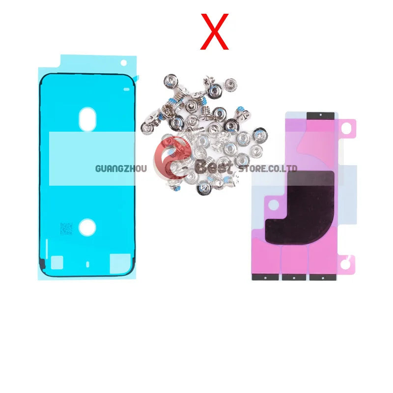 3pcs/set Full screw for iPhone 6S 7 8 Plus X XR XS MAX Battery Adhesive  Strips + LCD Display Waterproof Bezel Seal Adhesive Sti iPhone phone repair parts