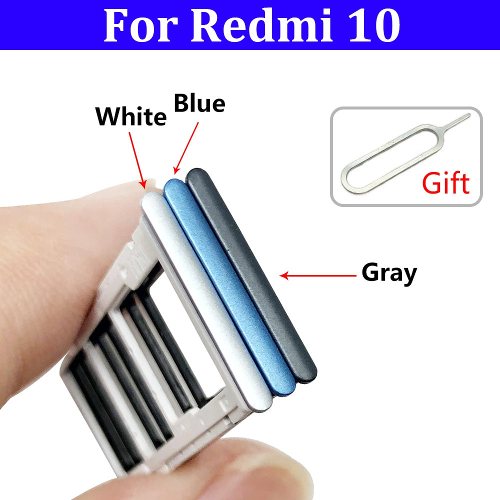 New SIM Card Slot SD Card Tray Holder Adapter For Xiaomi Redmi 10 10A 10C Repair Parts  Xiaomi  Xiao mi phone repair parts