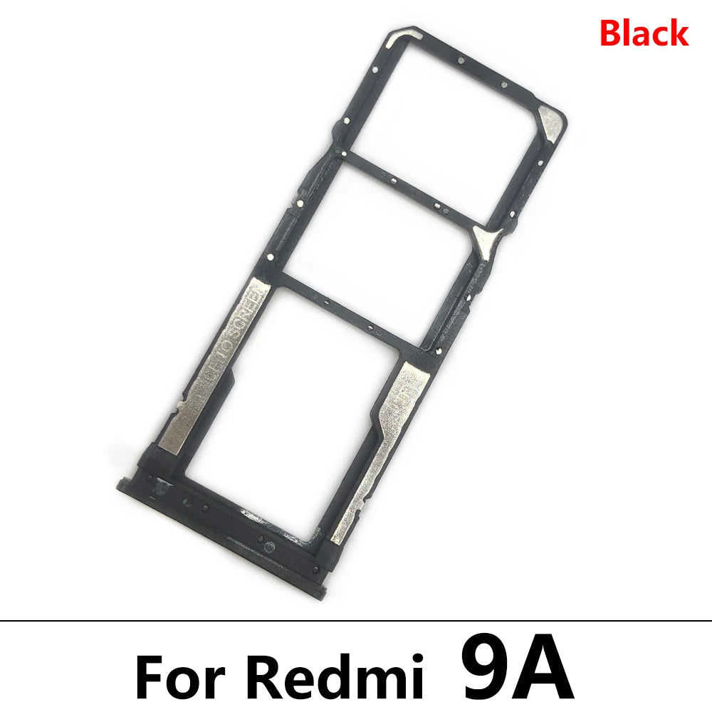 10Pcs/Lot, SIM Card Tray Slot Holder For Xiaomi Redmi 9 9A 9C 9T Replacement Parts Black Blue Green Yellow Orange  Xiaomi  Xiao mi phone repair parts