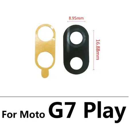 New For Motorola Moto G4 G5 G5s G6 G7 Play Plus Power Back Rear Camera Glass Lens With Sticker Replacement Motorola phone repair parts