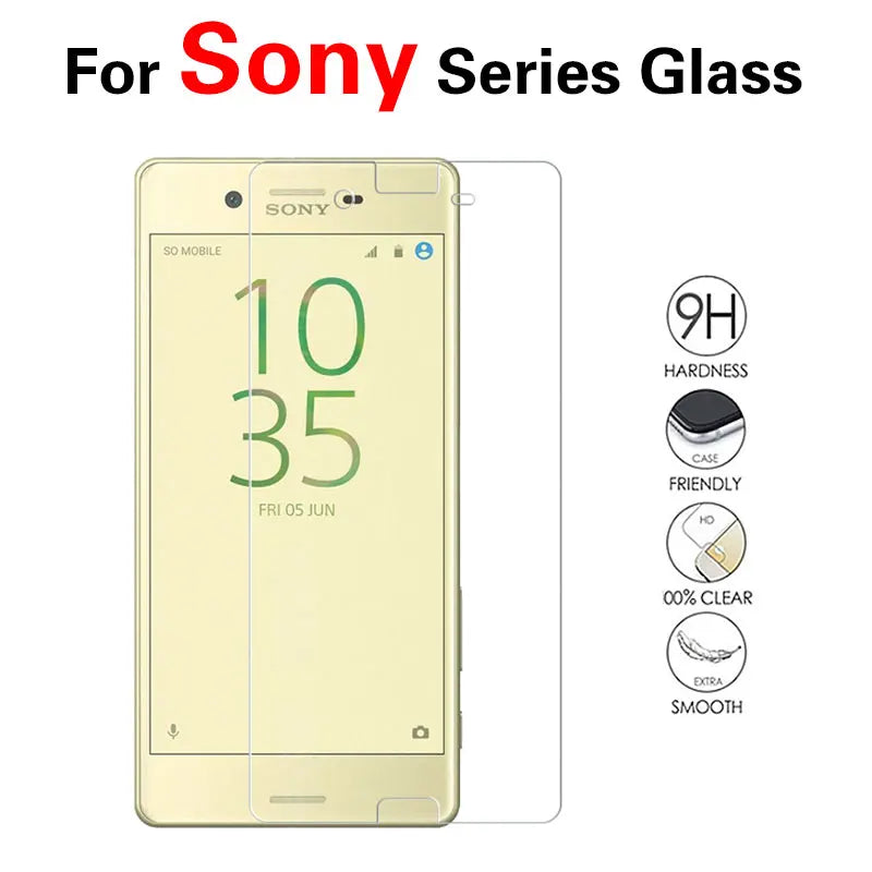 Tempered Glass Film For Sony T2 T3 C3 C4 C5 E1 E3 E4 E4G E5 X/XP XZ Premuium Screen Protector Front Clear Glass Film + Cloth Sony phone repair parts