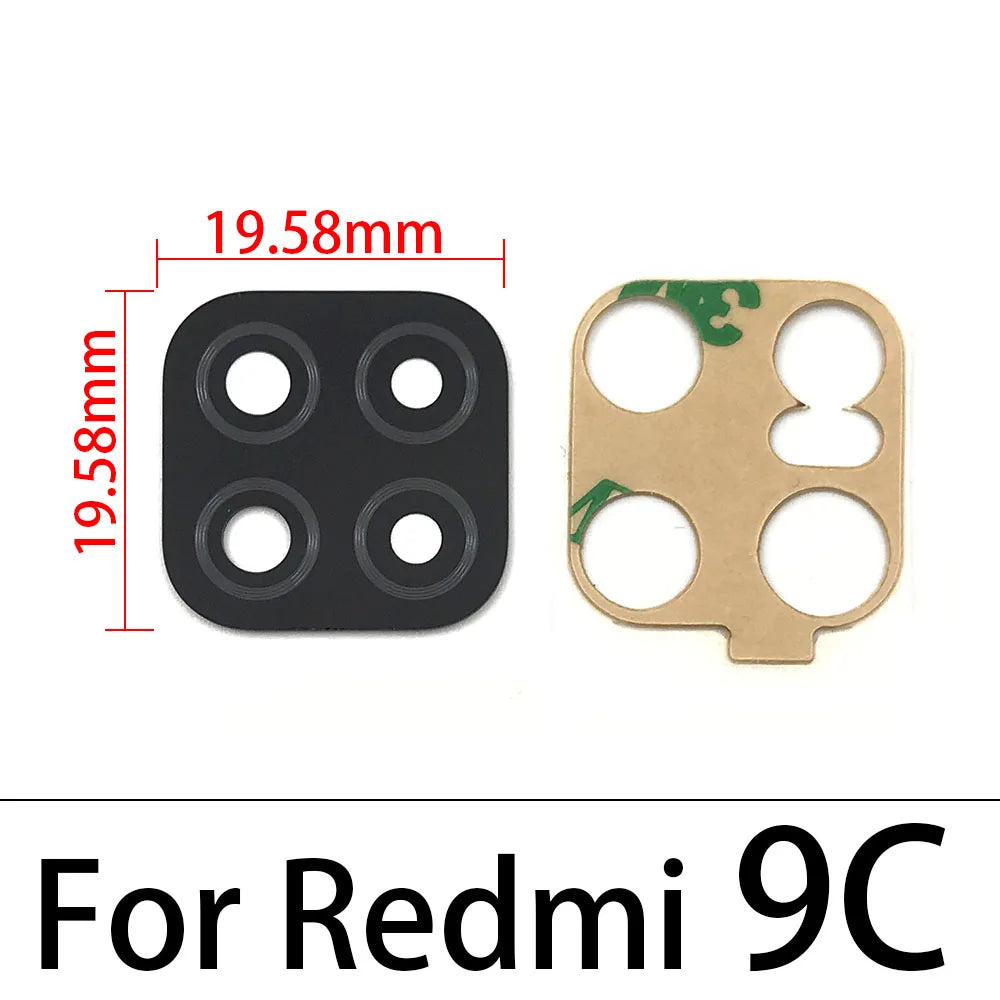 2Pcs Camera Glass For Xiaomi Mi 9 Lite Se Mi10 11 10T Pro Note 10 Lite Poco X3 F3 9C Rear Back Camera glass Lens With Adhesive Xiaomi  Xiao mi phone repair parts