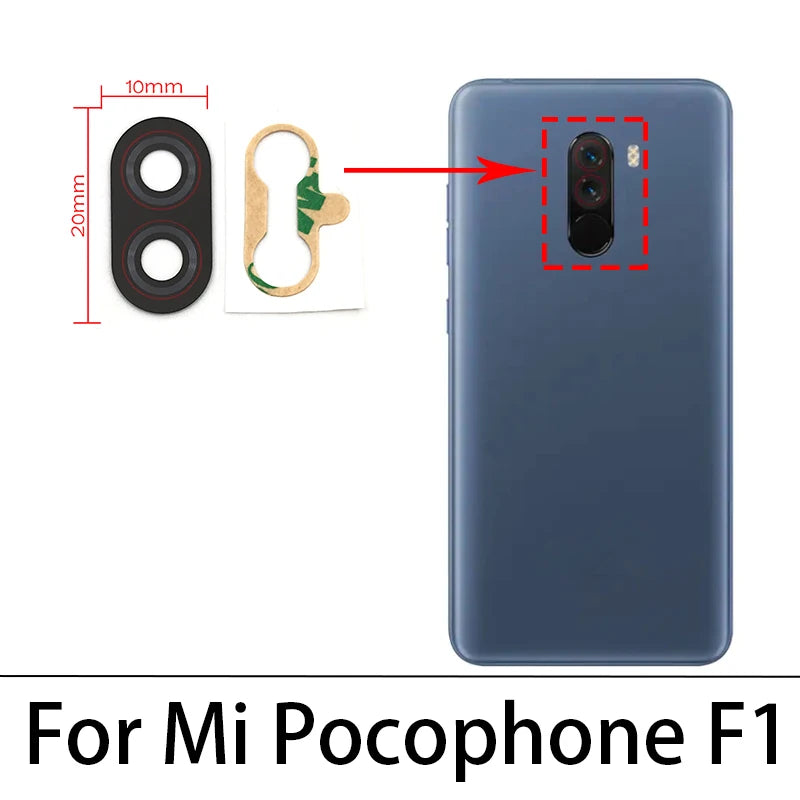 2 Pcs Rear Back Camera Glass Lens Cover For Xiaomi Mi Poco F3 X3 X4 M4 M3 NFC F2 Pro F1 F4 4G 5G Replacement Parts Xiaomi  Xiao mi phone repair parts