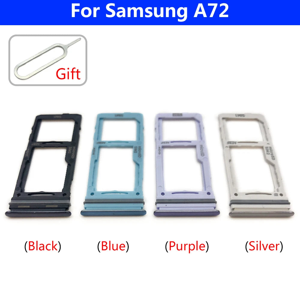 New Sim Card Tray Reader Socket Slot Holder For Samsung A32 A52 A72 4G 5G Replacement Part Samsung phone repair parts
