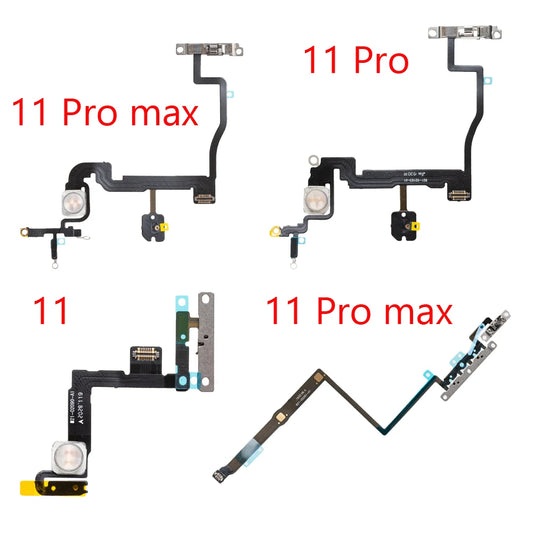 ON OFF Power Side Button Flex Cable With Flash Light For iPhone 11 11 pro 11 pro max Replacement Parts iPhone phone repair parts