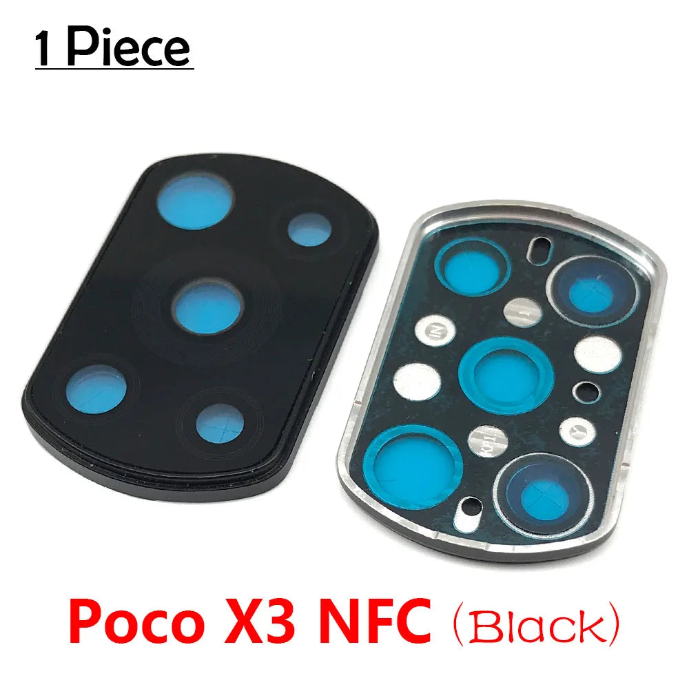 10Pcs, For Xiaomi Mi Poco X3 NFC Pro Camera Glass Lens Back Rear Camera Glass Lens With Frame Repair Parts  Xiaomi  Xiao mi phone repair parts