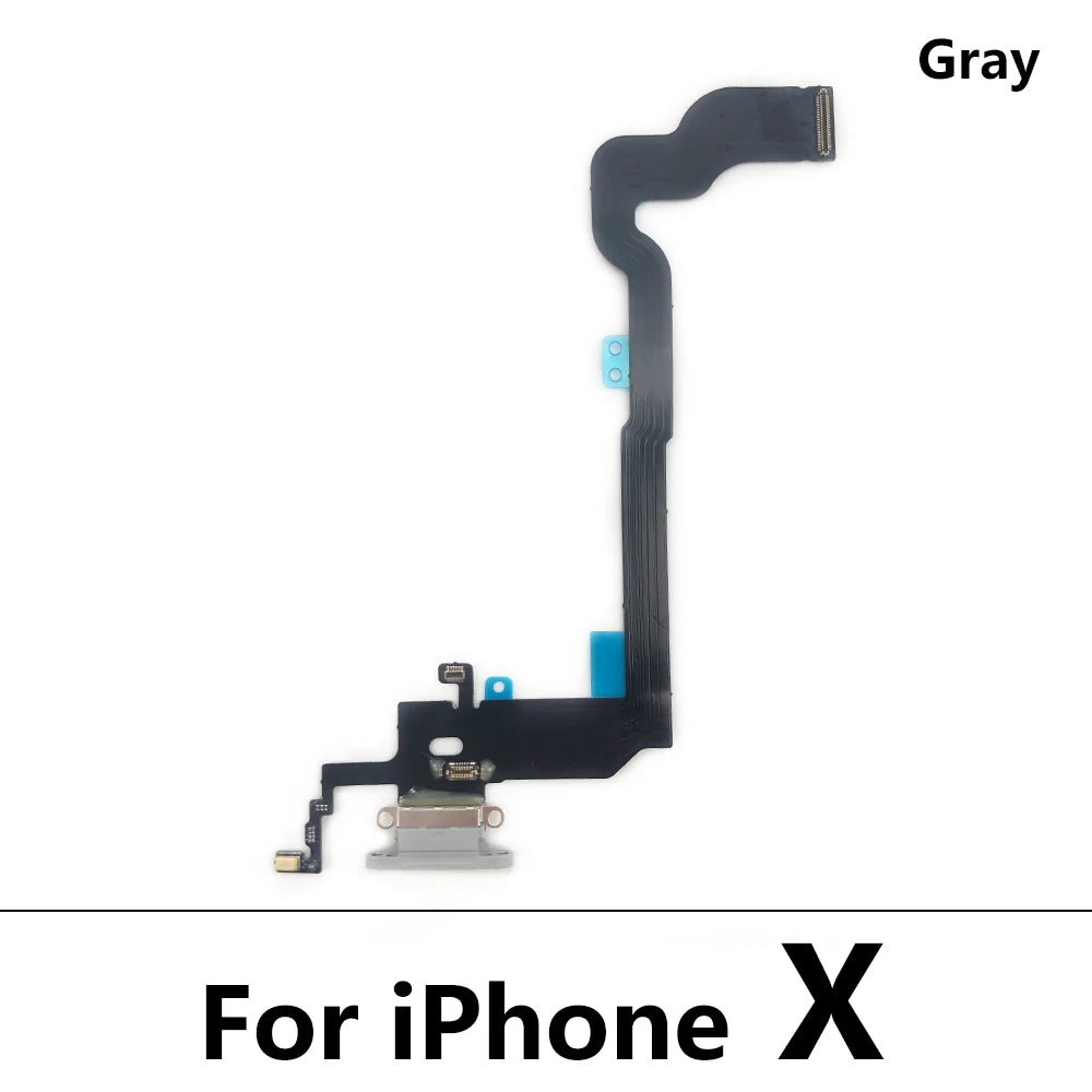 New USB Charging Port Board Flex Cable Connector Parts For Iphone X XR XS Max Microphone Module iPhone phone repair parts