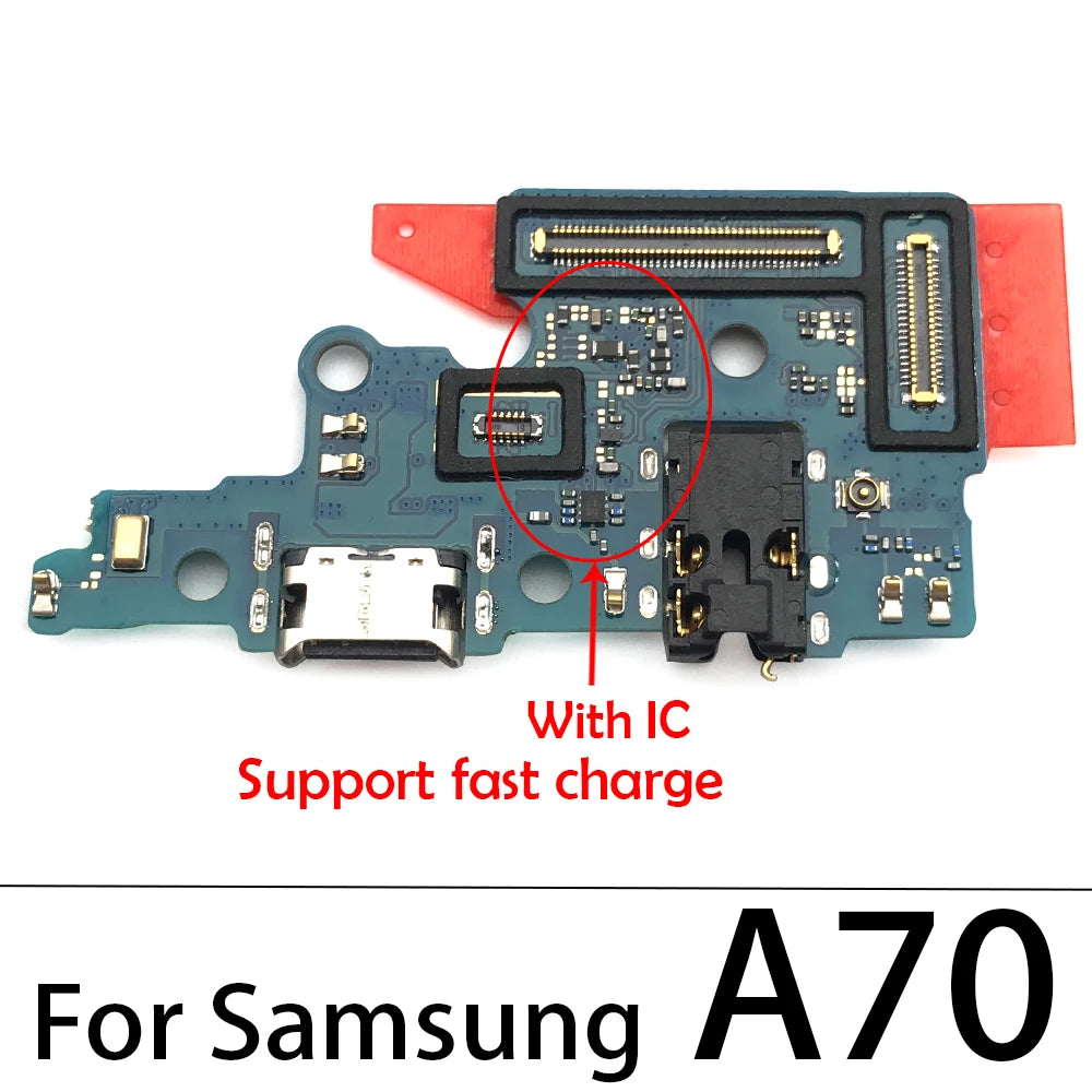 10Pcs USB Charging Dock Connector Board Flex Cable For Samsung A80 A70 A50 A40 A30 A20 A10 A11 A01 A21s A31 A51 A71 A30s A50s Samsung phone repair parts