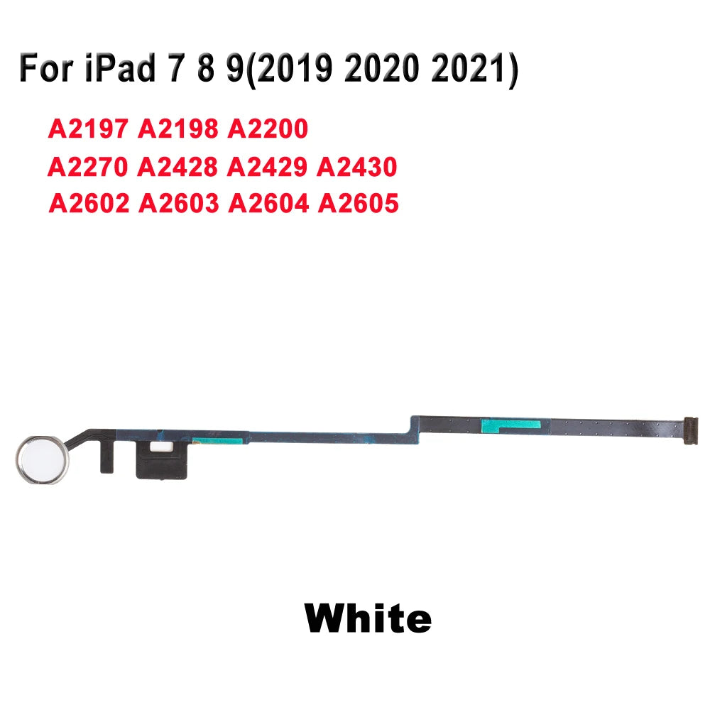 1set Brand New Home Button With Flex Cable Repair Part For iPad 7 8 9 2019 2020 2021 Home Button Key Flex Assembly With 3 Colors iPad tablet repair parts