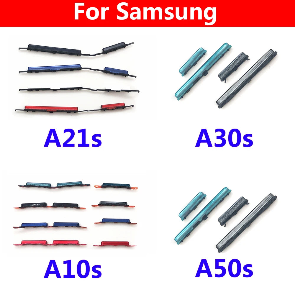 10Pcs, New Power Button Volume Side Button Key For Samsung A10 A20 A30 A40 A50 A70 A80 A31 A51 A71 A10s A20s A21s A30s A50s Samsung phone repair parts