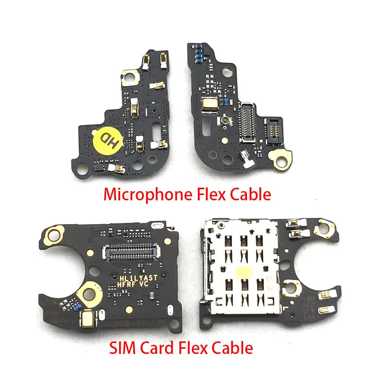 New For Huawei Mate 20 Pro SIM Card Holder Socket Board + Microphone Module Board Antenna Connect Signal Flex Cable Huawei phone repair parts