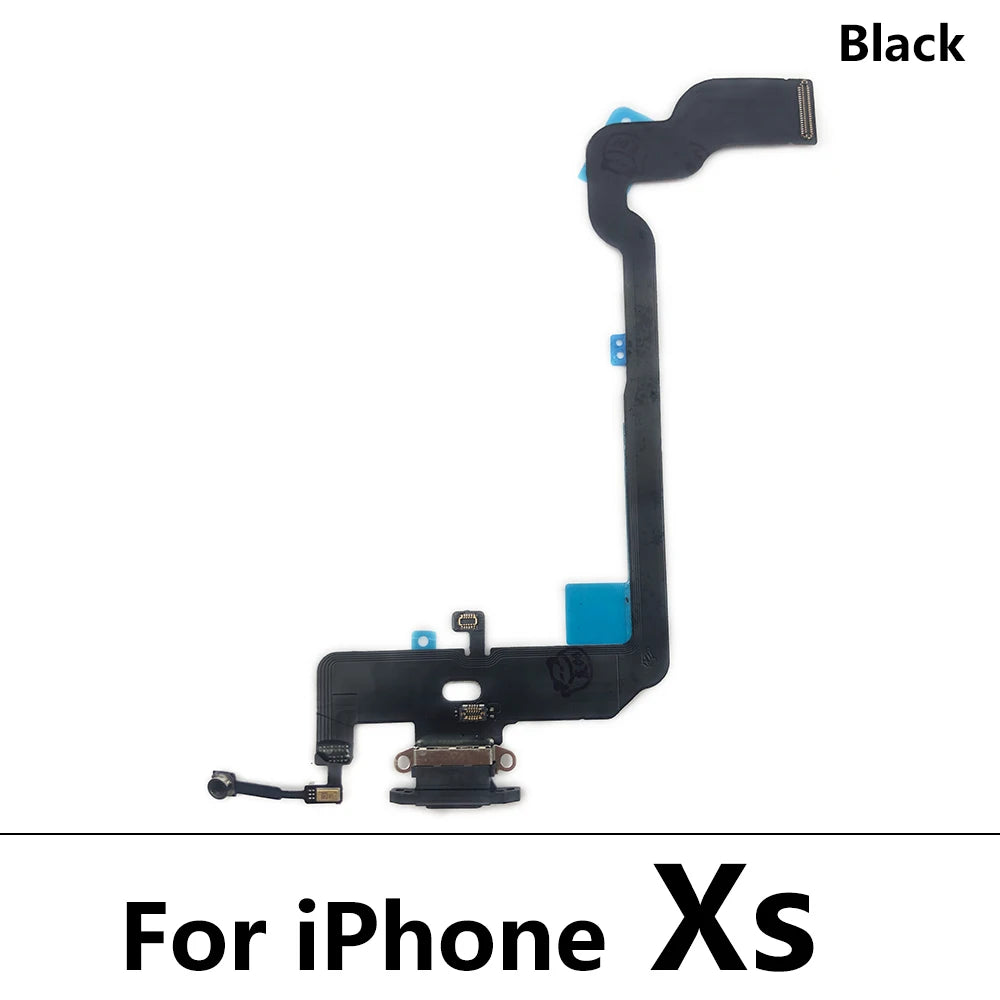 New USB Charging Port Board Flex Cable Connector Parts For Iphone X XR XS Max Microphone Module iPhone phone repair parts