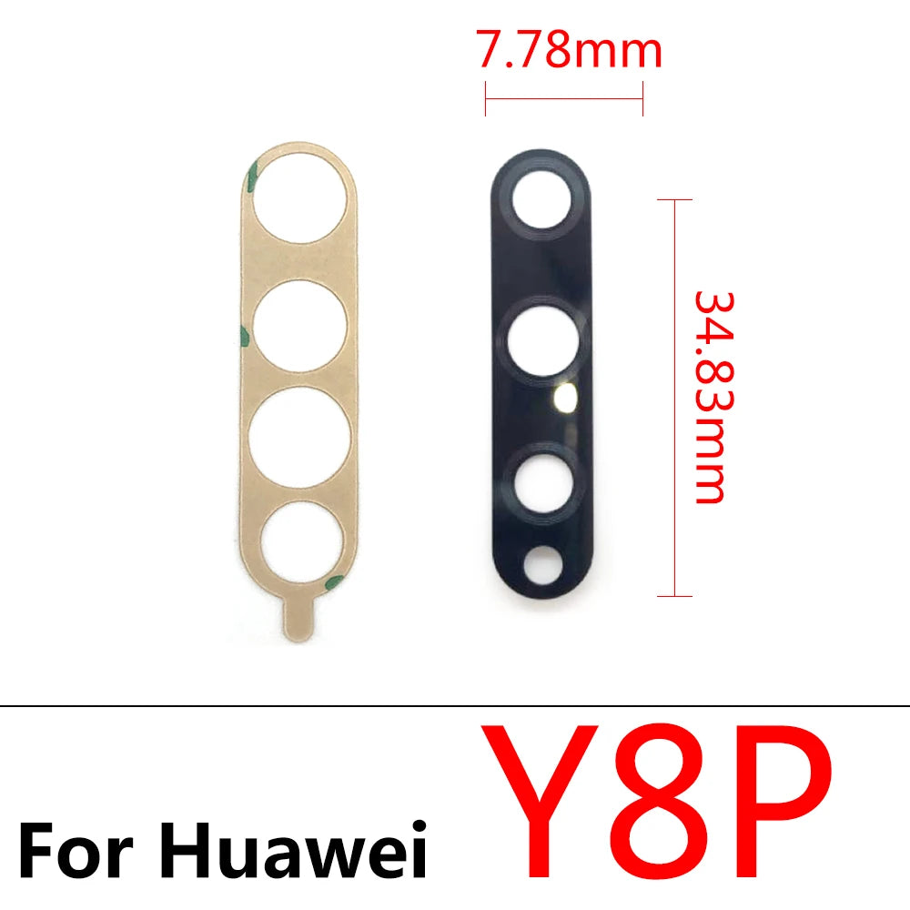Camera Glass Lens Back Rear Camera Glass Lens with Adhensive For Huawei Y9S Y9A Y8S Y8P Y6P Y7P Y7A Y6s Y5P 2020 Y9 Prime 2019 Huawei phone repair parts