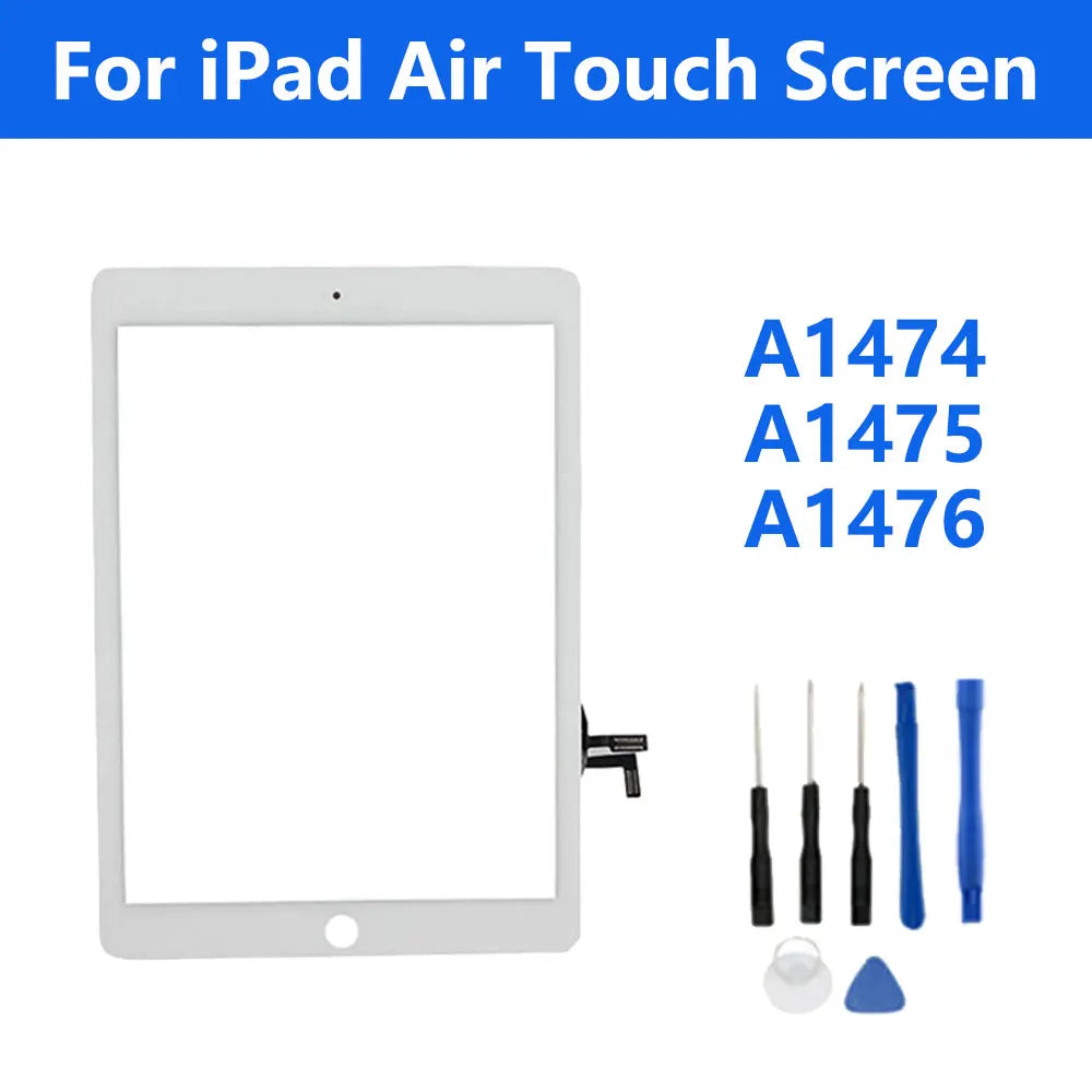 New For iPad Air 1 iPad 5 LCD Outer Touch Screen Digitizer Front Sensor Glass  Replacement A1475 A1476 A1474 Display Touch Panel  iPad repair parts