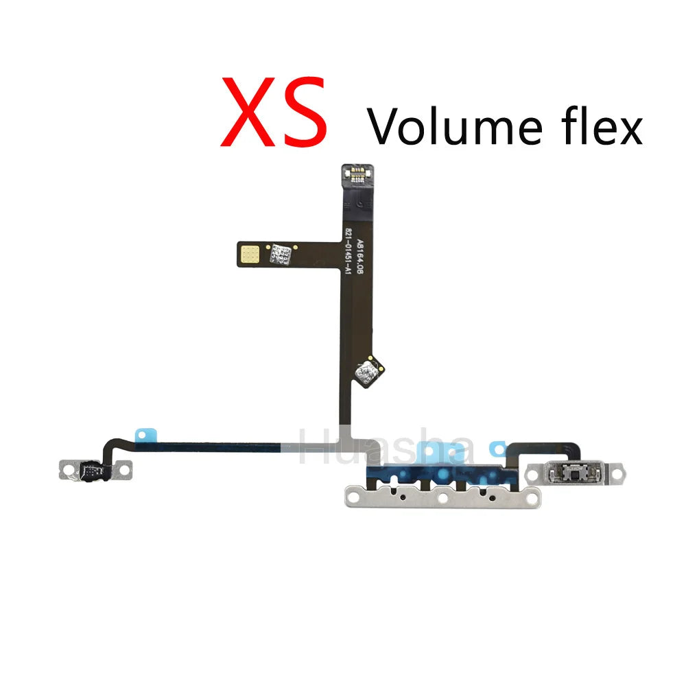 1pcs For iPhone X Xs Max XR  Mute & Volume Power Buttons key Switch Flex Cable Mobille Phone Repair Parts iPhone phone repair parts