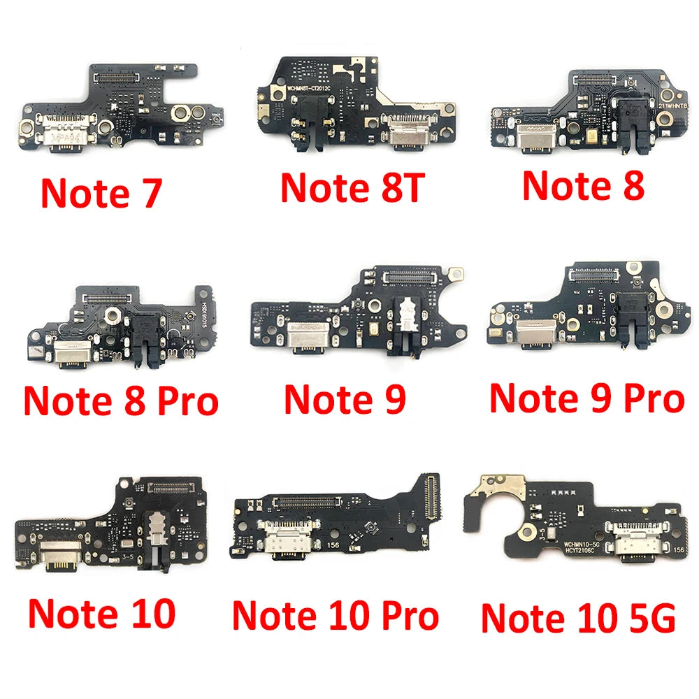USB Charging Port Microphone Dock Connector Board Flex Cable For Xiaomi Redmi Note 7 8 8T 9 9s 10 11 Pro 5G  Xiaomi  Xiao mi phone repair parts