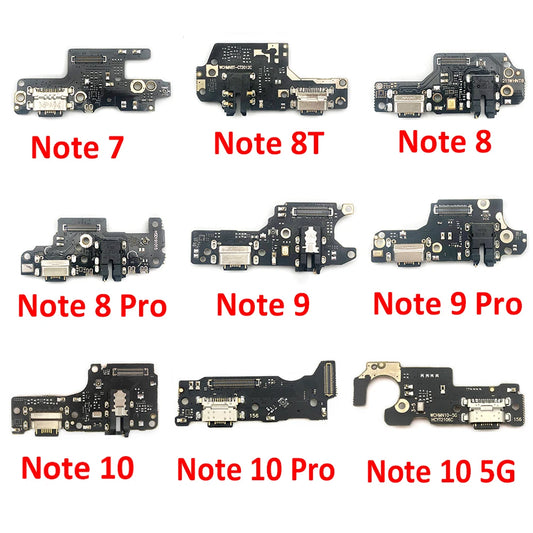 USB Charging Port Microphone Dock Connector Board Flex Cable For Xiaomi Redmi Note 7 8 8T 9 9s 10 11 Pro 5G  Xiaomi  Xiao mi phone repair parts