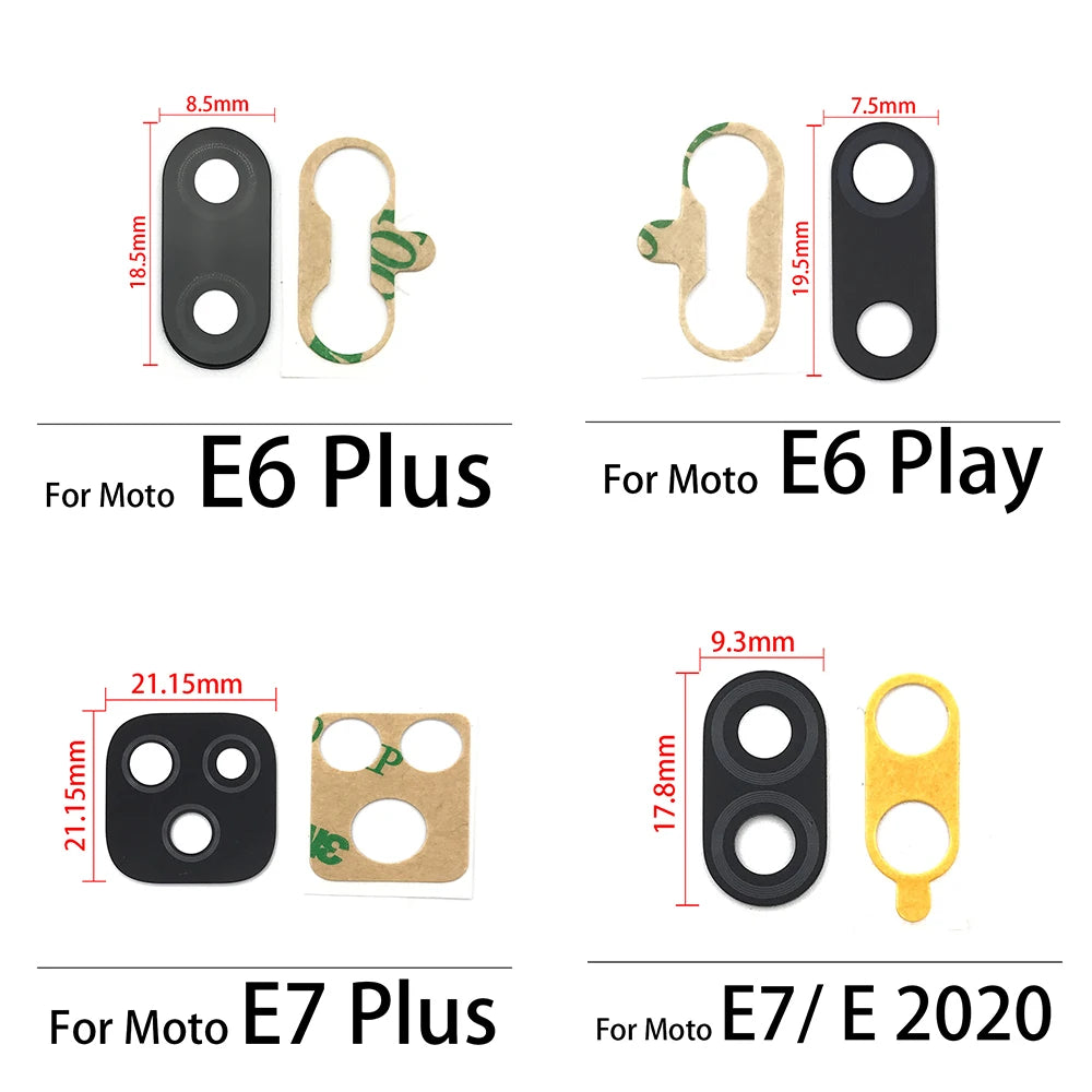 Back Rear Camera Glass Lens For Moto E4 E7 E6 E6s E5 E7i Plus Play Power E20 E30 E40 E22 E32 E13 E22i With Adhesive Motorola phone repair parts