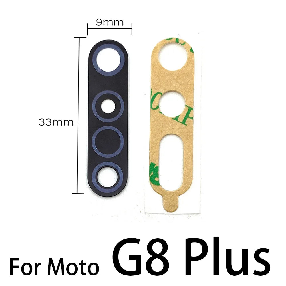 New For Motorola Moto G4 G5 G5s G6 G7 Play Plus Power Back Rear Camera Glass Lens With Sticker Replacement Motorola phone repair parts