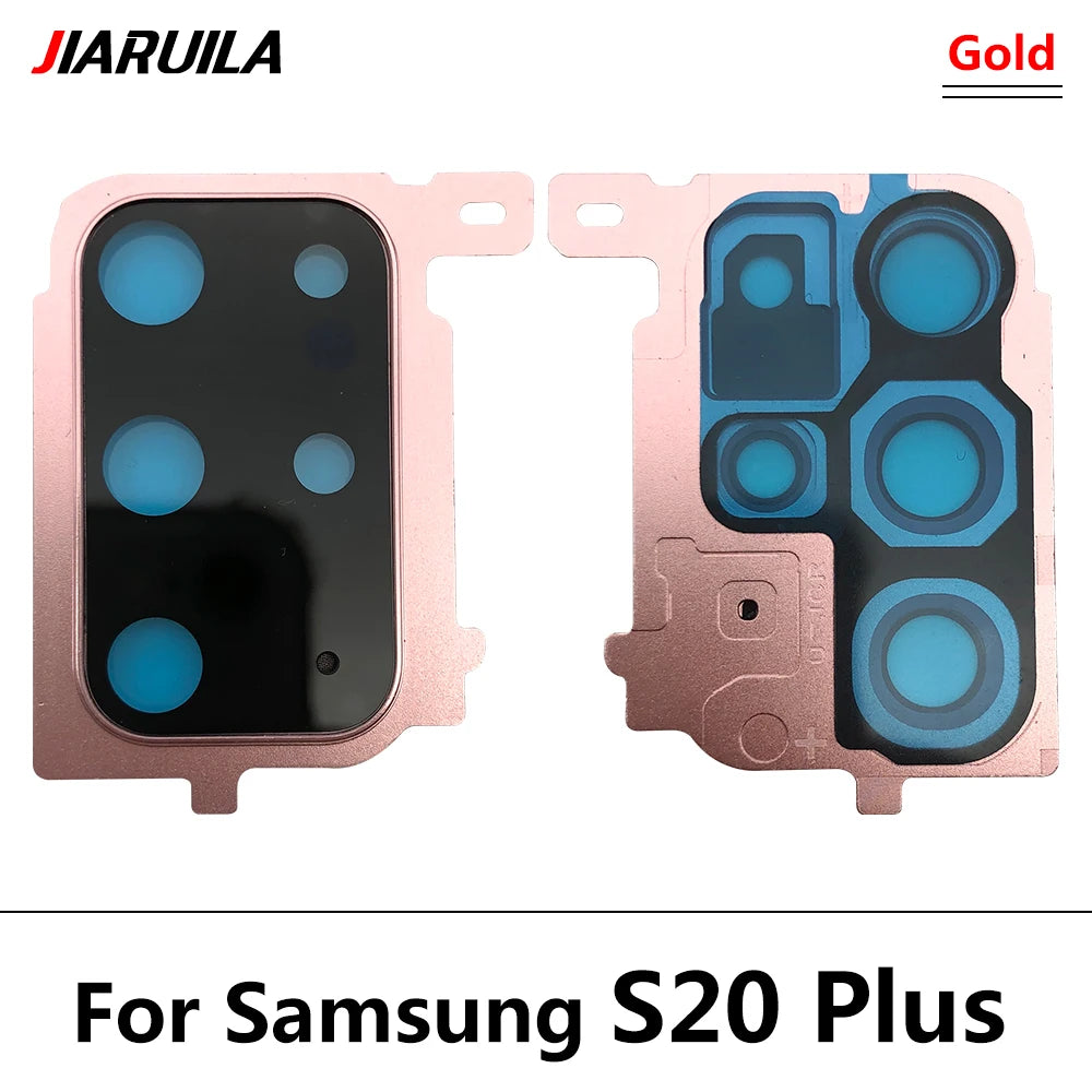 New Rear Camera Glass Lens Cover With Frame Holder with Sticker For Samsung S20 Plus S20 Ultra Replacement Parts Samsung phone repair parts