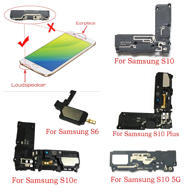 Loudspeaker For Samsung S9 S10 5G S10e S20 Fe Plus S21 Note 8 10 20 Plus Lite Loud Speaker Buzzer Ringer Samsung phone repair parts