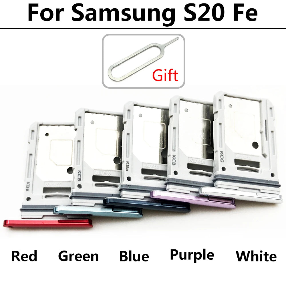 New For Samsung S21 S20 Plus Ultra Fe Dual SIM Card Slot SD Card Tray Holder Adapter Replacement Spare Parts Samsung phone repair parts