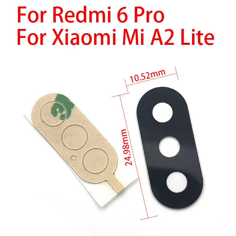 2Pcs/Lot, Rear Back Camera Glass Lens Cover For Xiaomi Mi A3 With Sticker Adhesive For Xiaomi Mi A1 A2 Lite Replacement Parts Xiaomi  Xiao mi phone repair parts