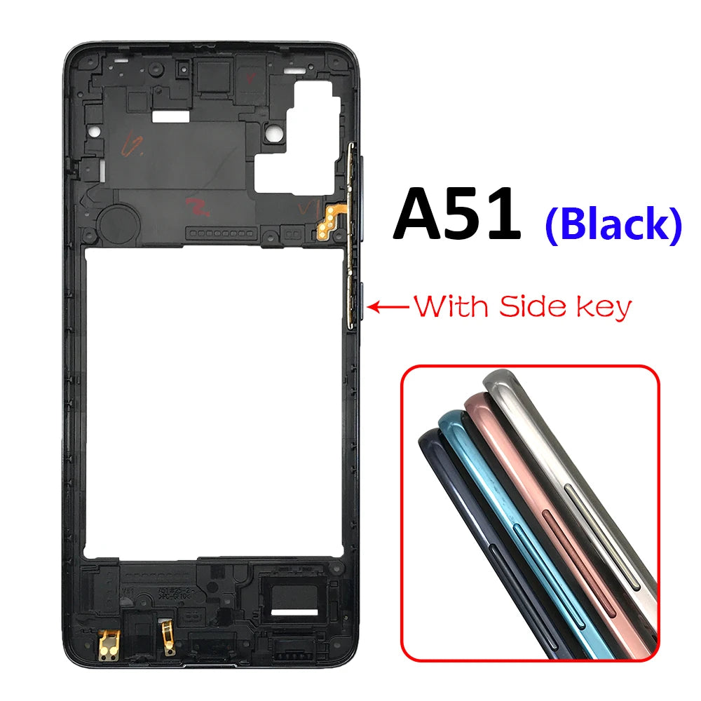 New Middle Frame Housing Case Cover For Samsung A51 A515 A515F A71 A715 A715F Replacement Parts Samsung phone repair parts