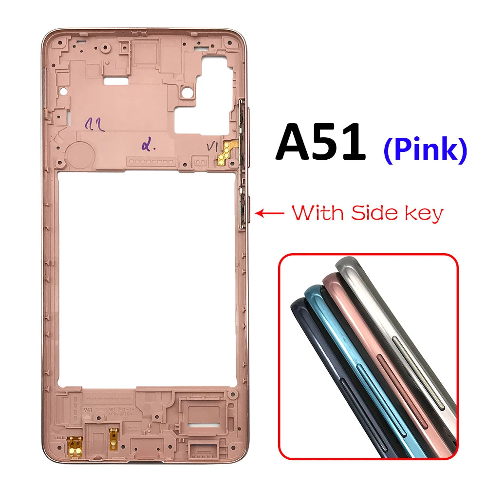 New Middle Frame Housing Case Cover For Samsung A51 A515 A515F A71 A715 A715F Replacement Parts Samsung phone repair parts