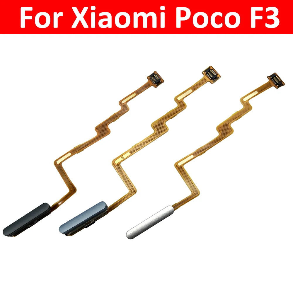 New For Xiaomi Poco F3 Fingerprint Sensor Home Return Key Menu Button Flex Cable Black White Blue Xiaomi  Xiao mi phone repair parts