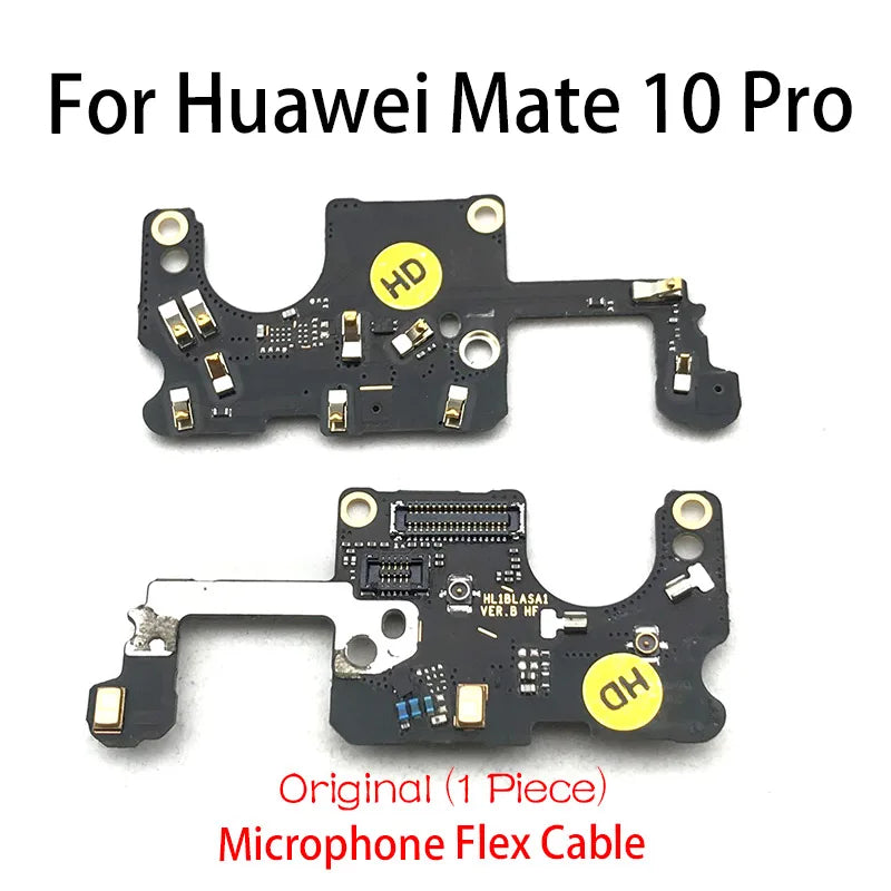 1Pcs SIM Slot Socket Holder Connector Card Reader Board Flex Cable + Microphone Flex Cable For Huawei Mate 10 20 P20 P30 Pro Huawei phone repair parts