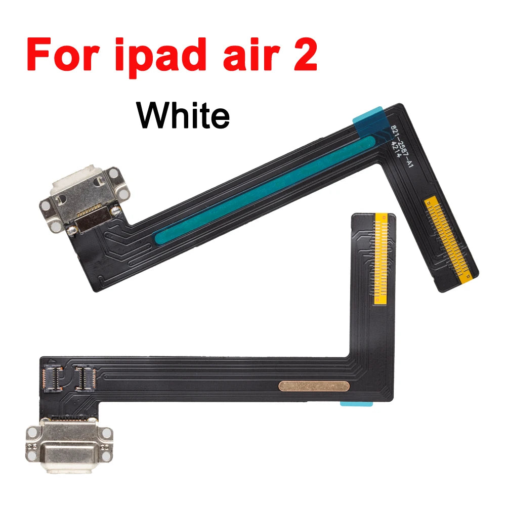Charging Port Flex Screws For iPad 6 Air 2 A1566 A1567 USB Charger Port Dock Connector Plug Socket Jack Ribbon Replacement Parts iPad tablet repair parts