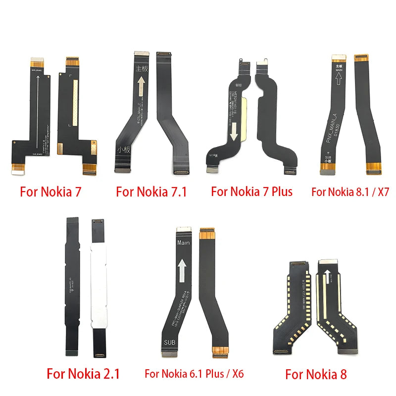 Main Board Motherboard Connector Board Flex Cable For Nokia 2 2.1 3 3.1 Plus 5 5.1 6 6.1 7 7.1 8 X5 X6 X7 Mainboard Nokia phone repair parts