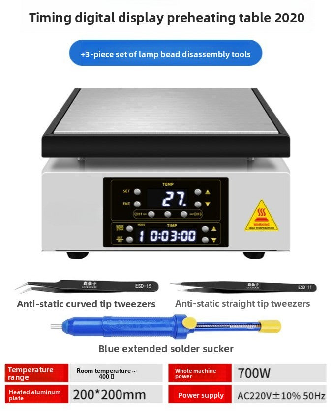 Constant temperature heating station, mobile phone repair, screen removal, LED lamp bead removal and soldering station, heating plate welding BGA preheating station