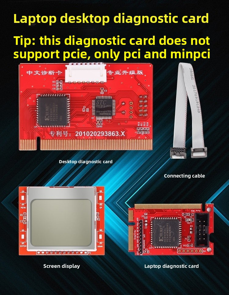 Computer troubleshooting card debugging test card Notebook main board detection card Support USB/PCI/LPC socket Laptop Mobile Phone Repair tools