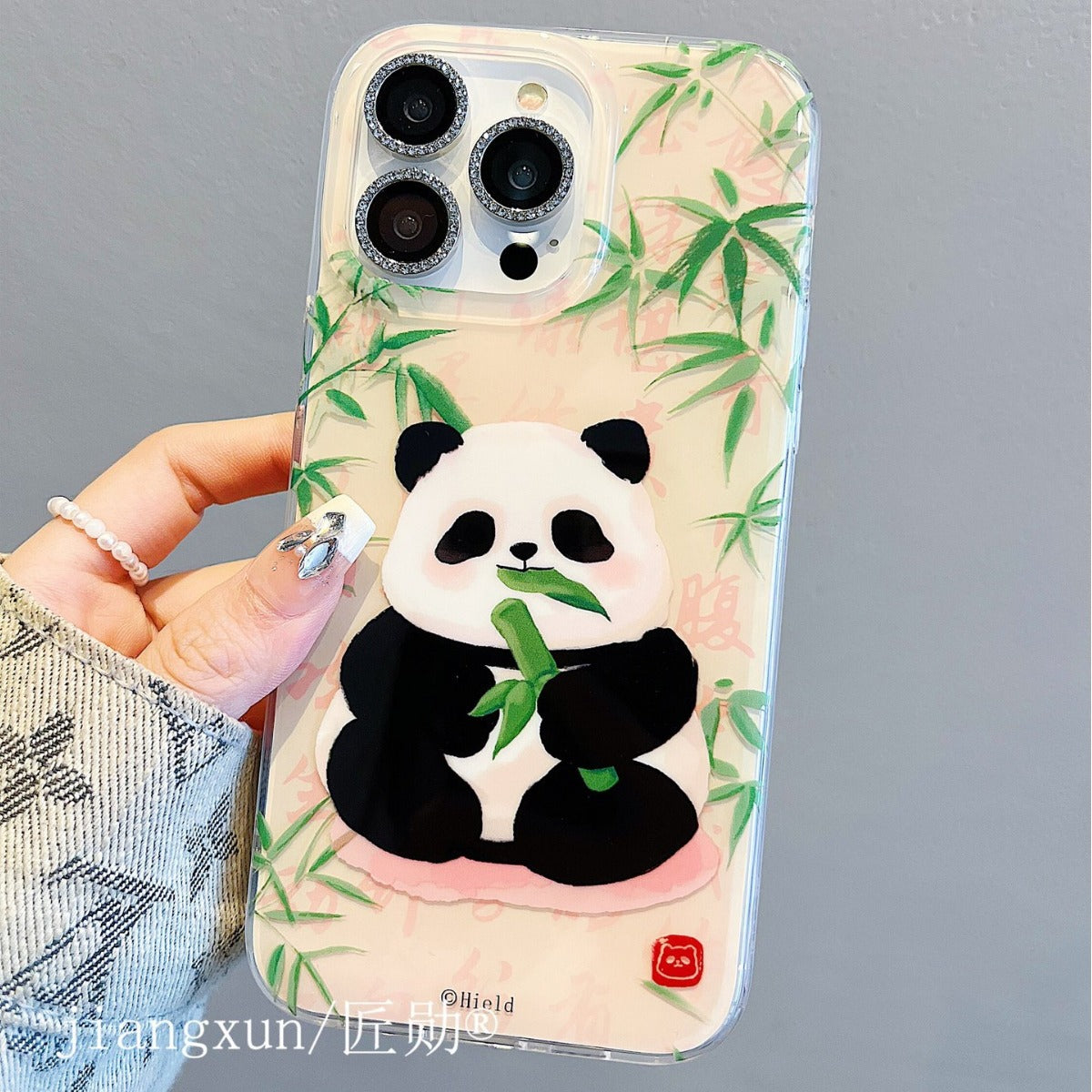 Accessories for iphone15 mobile phone case 13/14 fun small fresh cute panda 14pro apple 15promax tide