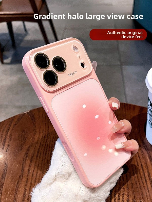 Gradually change the halo to become larger in seconds for iPhone 17promax mobile phone case The new iPhone16 seconds becomes 17pro large window Dopamine with lens film Women's protective case Phone accessories