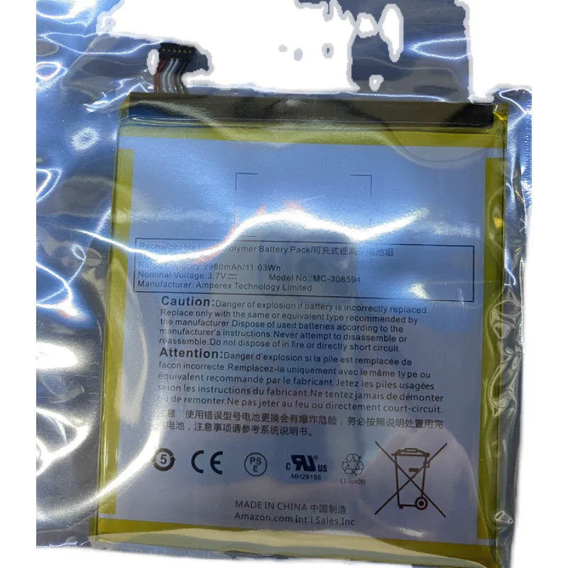 Amazon Kindle Fire 7 GEN5 Fifth generation SV98LN tablet battery MC-308594 Amazon Kindle Tablet repair parts