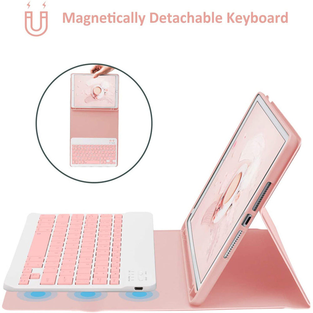 Applicable to Samsung tablet 11 inch A9 + Bluetooth keyboard S7 protective cover S8 magnetic suction pen slot case S9 FE charging mouse protective Accessories