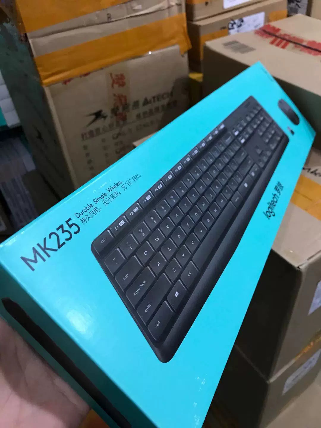 original and genuine in the box, Logitech MK235 office, business wireless ultra-thin, keyboard and mouse set.